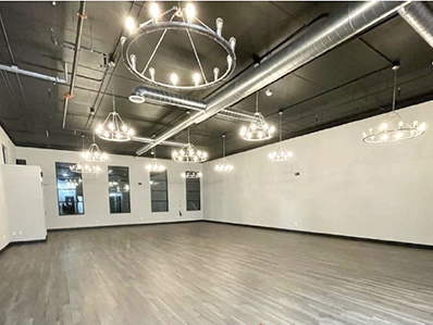 An empty view inside of Riverbrook Events Venue